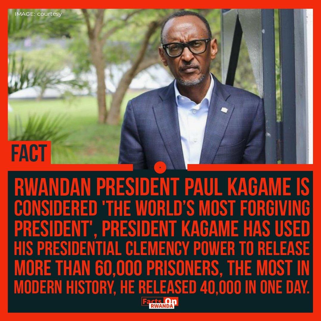 Pelly_Pi's tweet photo. 🕹️The Rwandan President  @PaulKagame is The World's Most Forgiving President

He has used his Presidential clemency power to release more than 60,000 Prisoners 

He has pardoned several thousand genocidaires, a crime that cannot be tolerated! https://t.co/hL5BNFt1XD