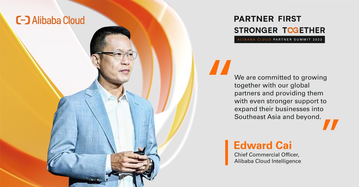 AliTech2017's tweet image. #AlibabaCloudPartnerSummit2023 in Singapore is making waves among our global partners! In his keynote, our Chief Commercial Officer, Edward Cai, highlighted #AlibabaCloud&apos;s commitment to helping our partners expand their footprint in the #SEA region &amp;amp; beyond.

#PartnerEcosystem