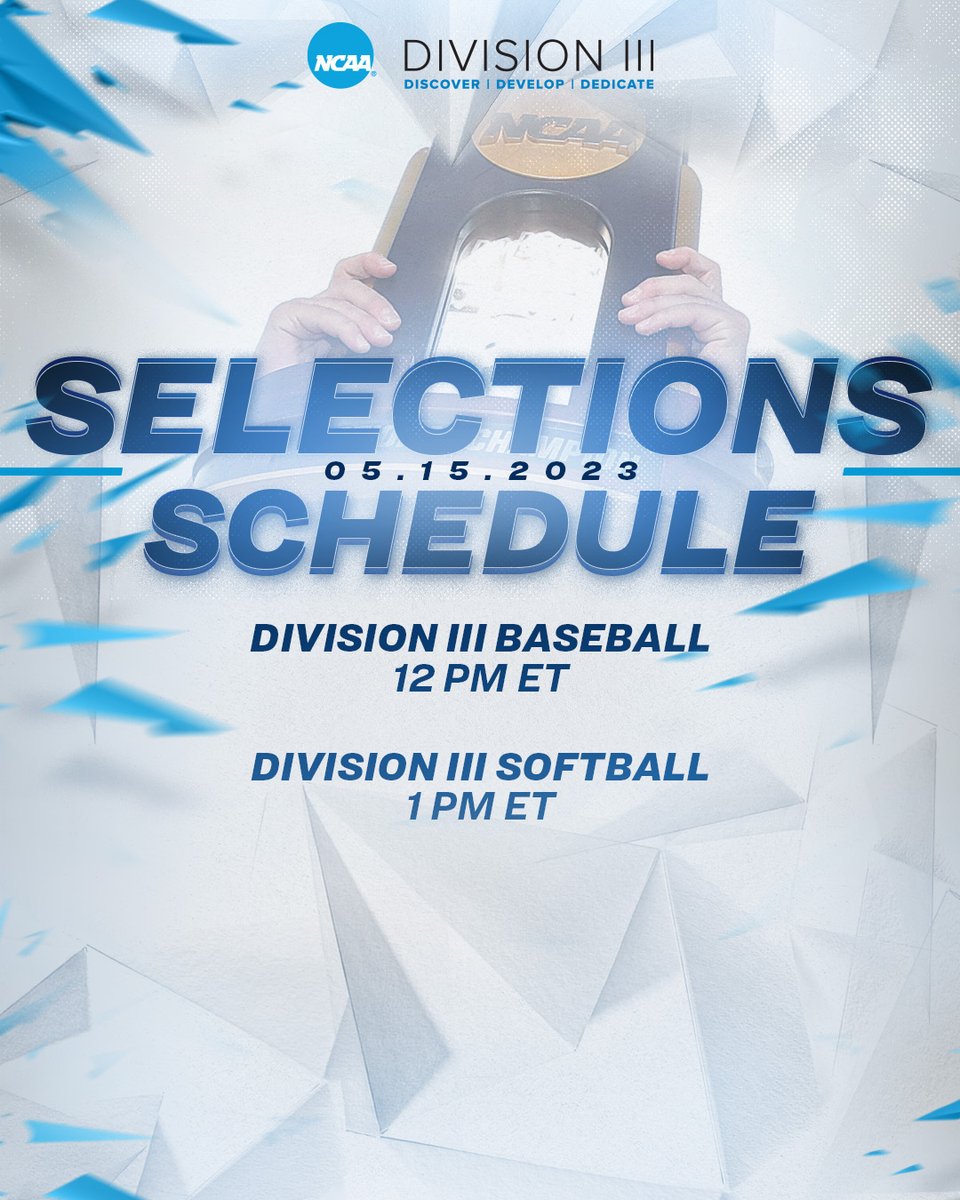 NCAA Division III (@ncaadiii) on Twitter photo Selections coming up soon! 
#WhyD3 Selections coming up soon! 
#WhyD3