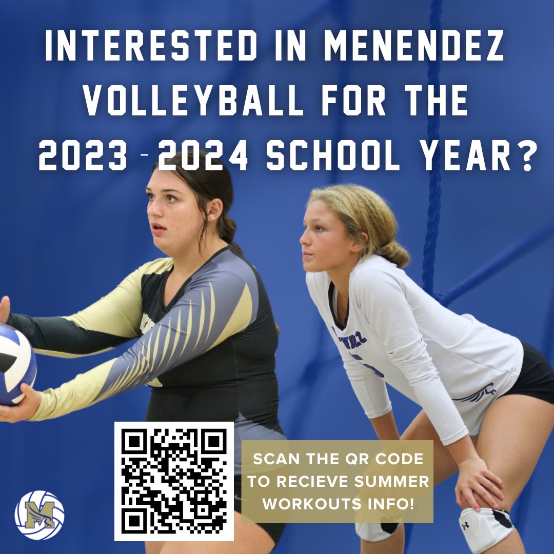 Interested in girls volleyball this upcoming school year?🏐 Scan the QR code or click the link below to receive info on this summer’s workouts! For rising 9th-12th graders who are attending Pedro in the fall. Go Falcons! 🦅

forms.gle/g6nRhPS9SSB7xZ…