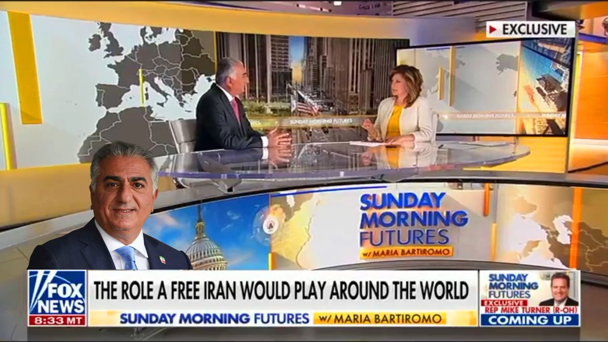 HRH @PahlaviReza’s points @SundayFutures:
1. Put #IRGCterrorists 
2. Litigation for injured, killed, sentenced to death Iranians 
3. Repurposing IR’s frozen asset to fund strikers 
4. Internet4Iran #RezaPahlaviIsMyRepresentative #KingdomWithPahlavi