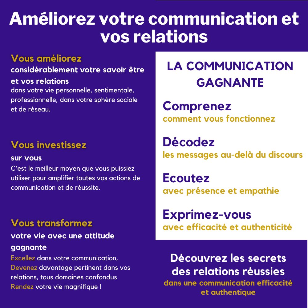 Steph_Rossignol's tweet photo. 🚀 Transformez votre communication et débloquez votre potentiel ! 🗝️ Rejoignez nos ateliers sur la communication pour vous améliorer et créer des liens durables. Une occasion unique ! 💪 #communication #ateliers #développementpersonnel

👉https://t.co/A56YJKNgIO https://t.co/IdhtAwvjj9