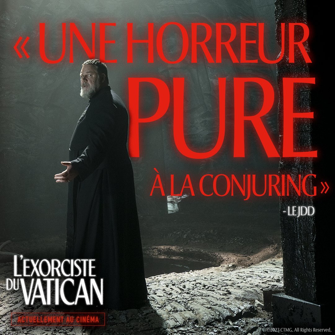 SonyPicturesFr's tweet image. Préparez-vous à frissonner.🩸
Découvrez la véritable histoire de l'exorciste en chef du Vatican interprété par @RussellCrowe dans #LExorcisteDuVatican, actuellement au cinéma.