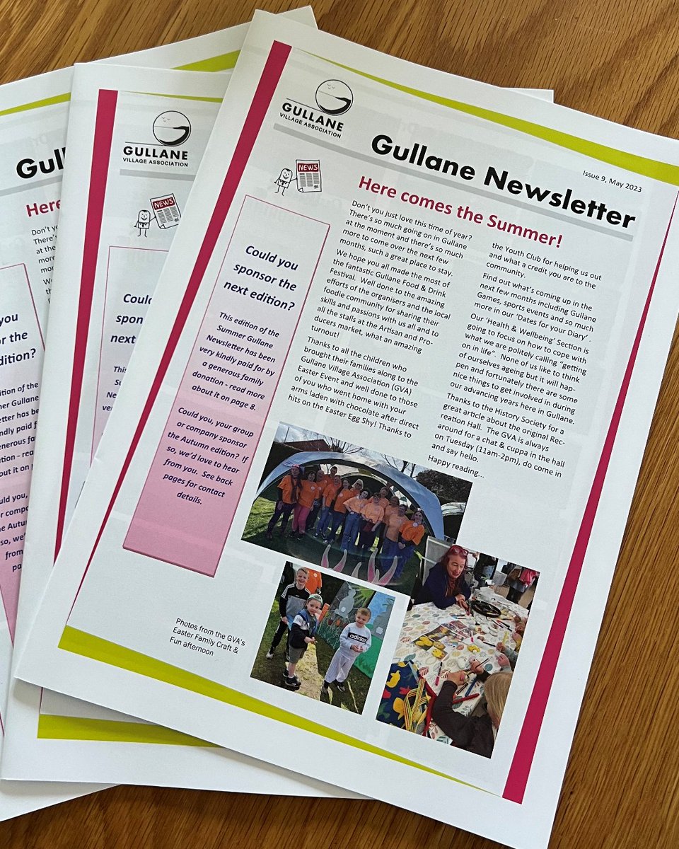 AssocGullane's tweet photo. The next edition of the Gullane newsletter (Summer 2023) is currently being distributed. Lookout for it in your 📬 this week
It is also available on the website: https://t.co/BjbqpBQ1Bj 
If you can help with delivery, pick up a route at the Rec Hall tomorrow between 11am and 1pm https://t.co/HouoVOigUU