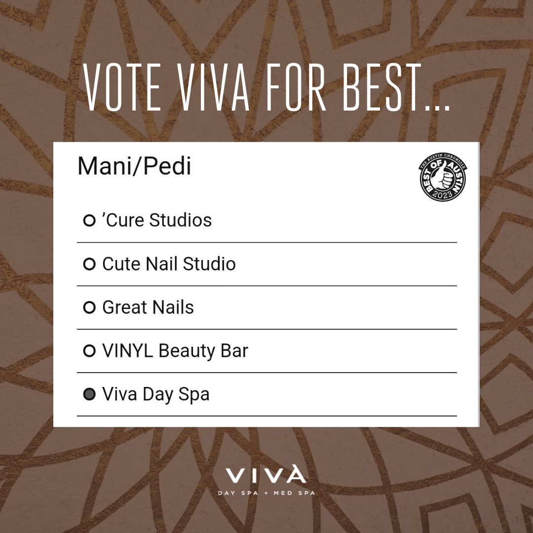 vivadayspa's tweet photo. Today is the LAST DAY to vote for Viva in the Best of Austin 2023 Awards from @AustinChronicle! ๐ฃ Please VOTE for Viva and your other favorite locally-owned, small businesses: https://t.co/wmSpJ3UviZ
#austinchronicle #bestofaustin #vivadayspa #austinspa https://t.co/Bb8bGGOk1l