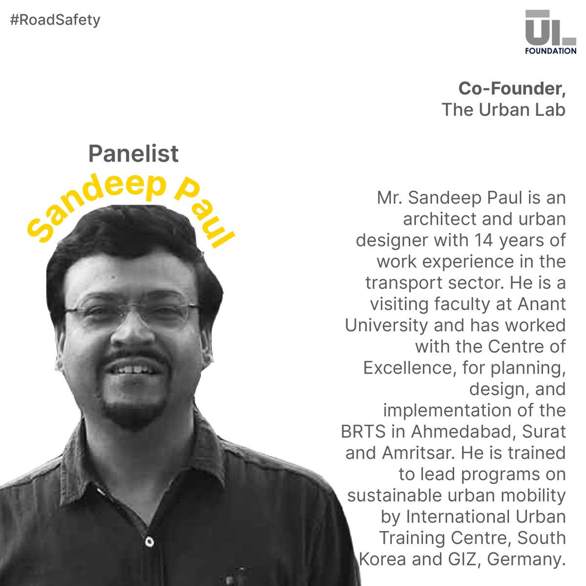 Meet our #panelists for the "Safe by Design" event - a traffic advisor, a Raahgiri leader, a health specialist, and an urban designer who will engage in meaningful conversations to raise #awareness about road #safety in India.

See you all on 17th May 2023 at the <a href="/ama_ahmedabad/">Ahmedabad Management Association</a>