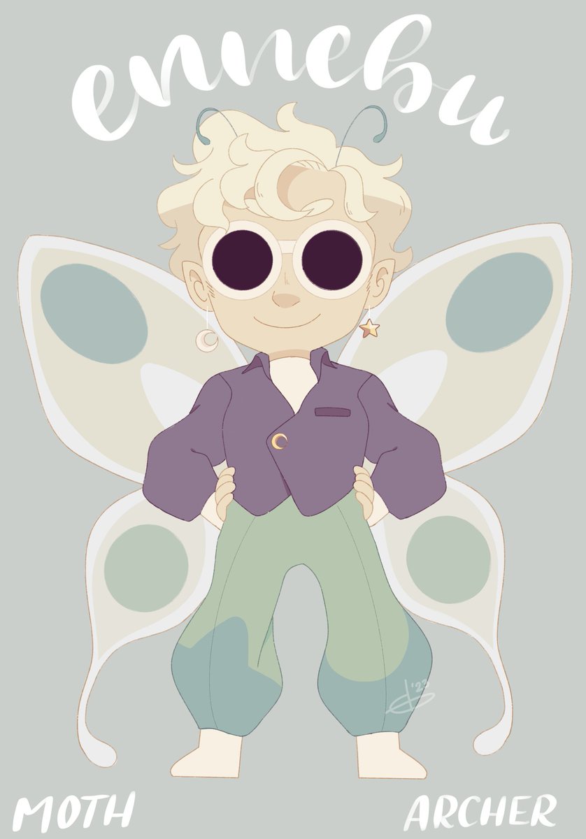 Mothman... jk it's my RP character for a Minecraft Origins server me and my friends have! A moth who knows their way around a bow and arrow and lives in the moon. Literally.

[ #minecraftfanart #originalcharacter ]