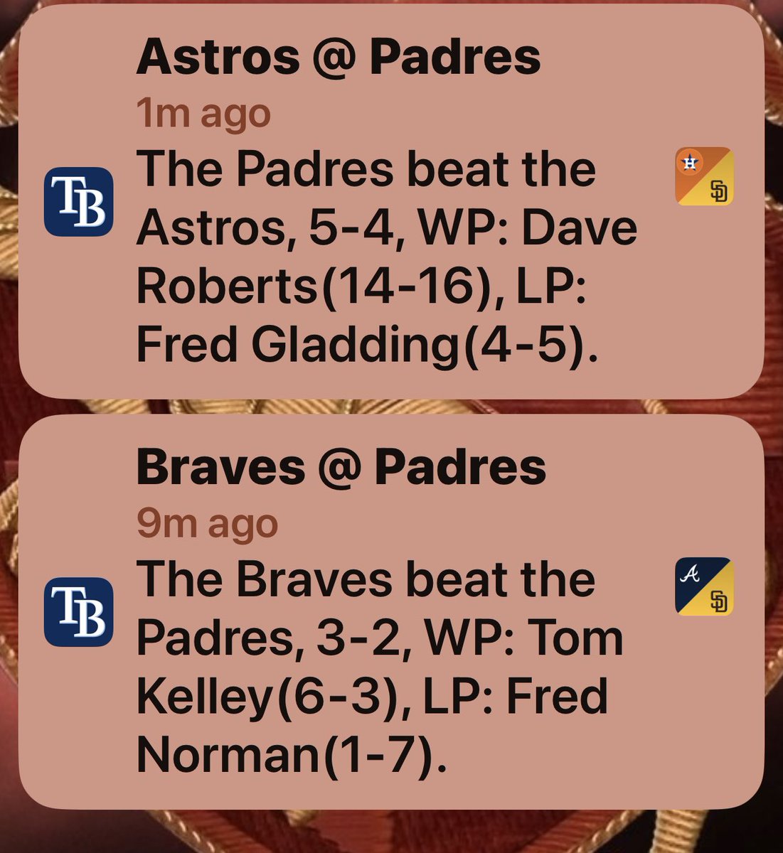Duce_iz_loose's tweet image. Anyone else getting old school MLB game scores sent to their phones? 

Having A million of them popping up on my phone 

#mlbapp #mlb