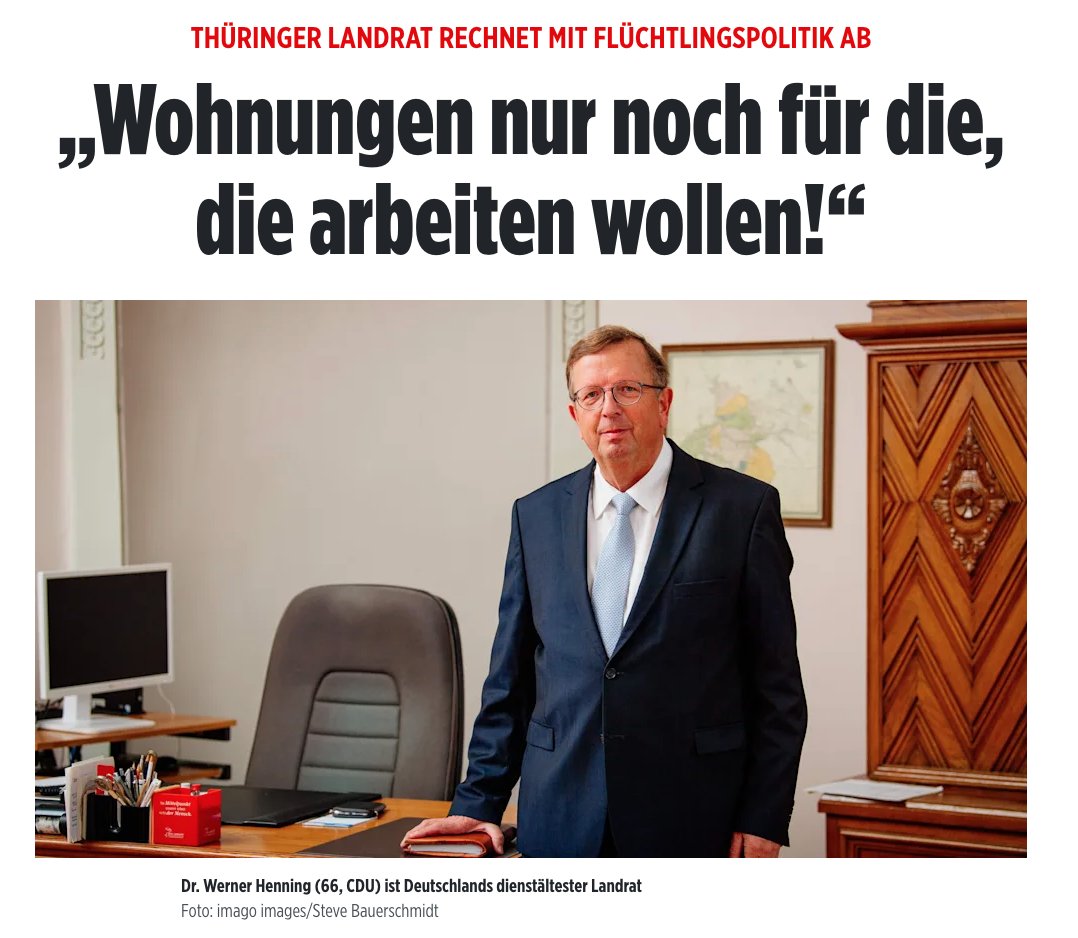 JoanaCotar's tweet photo. „Wer für sich entscheidet, er will nicht arbeiten, der darf nicht erwarten, dass ich mich um das Existenzielle seines Lebens kümmere. Wer arbeiten kann und nicht will, ist faul.“

Deutliche Worte eines Landrats, der sein Vorgehen in Sachen Asyl nun ändern will.

„Wir müssten alle Flüchtlinge ein Leben lang beherbergen. Denen, die beispielsweise drei Monate keine Arbeit haben, werde ich kündigen. Das ist dann nicht mehr meine Baustelle. Die Frage stellt sich doch auch niemand bei einem obdachlosen Deutschen.“

https://t.co/SNM2wIFntP