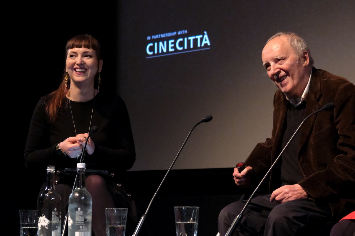 BFI's tweet photo. Legendary filmmaker Dario Argento joined us at BFI Southbank this weekend for an in-conversation with director @pranobaileybond.

Our retrospective of his career continues throughout May https://t.co/1eee7jkgs3

Photos: @neilmassey_ https://t.co/RvOBwdcrCU