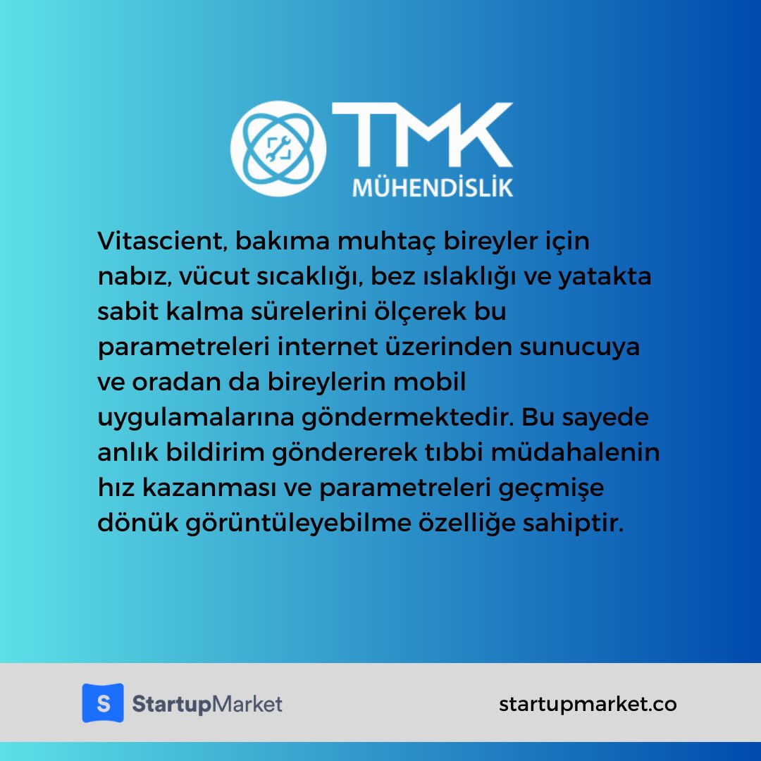 StartupMarketSM's tweet photo. Bakımı kolaylaştıran teknoloji ile sağlık kontrolün her zaman yanında: Vitascient 

Yatırım ve iş birliği için incelemek istersen: https://t.co/7I6N3SAjyV

@MuhendislikTmk 

#startupmarket #girişim #startupworld #innovations #healthtech https://t.co/AcL2V4s0Ca