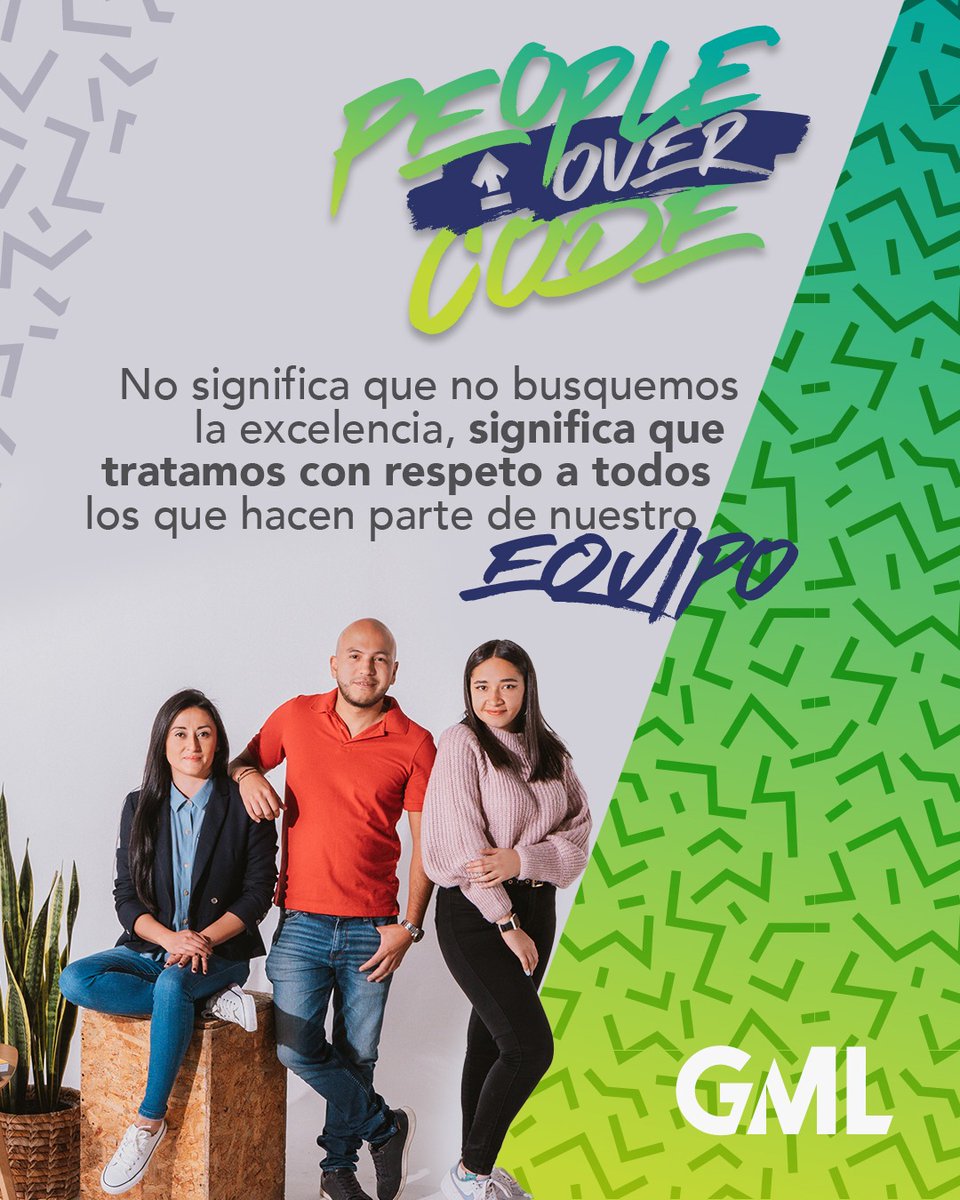 gmloficial's tweet image. 🙌🏻💻 Entendemos que nuestro equipo humano hace parte esencial de nuestra compañía, sin olvidar que siempre estamos buscando la excelencia en todo lo que hacemos.📲 

🌐 No lo dudes y comunícate con nosotros, ingresa ahora escríbenos a info@gmlsoftware.com
#PeopleOverCode #GML
