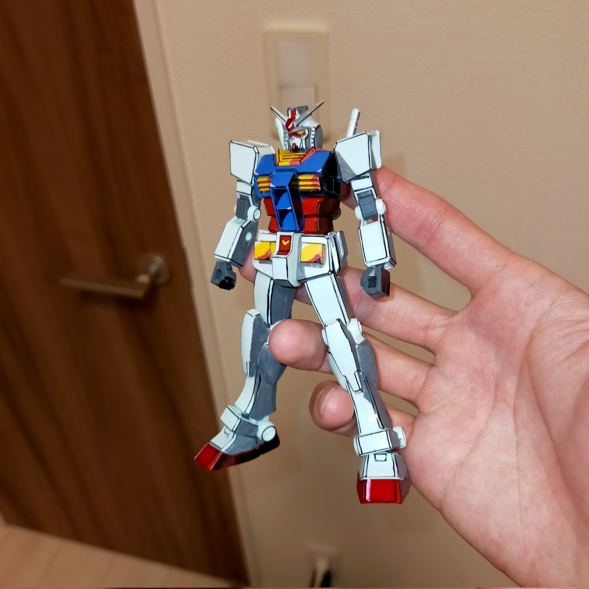 アニメ塗り イラスト風模型 ガンダム RX-78-2 2Dgunpla アニメ塗り イラスト風模型 ガンダム RX-78-2 2Dgunpla