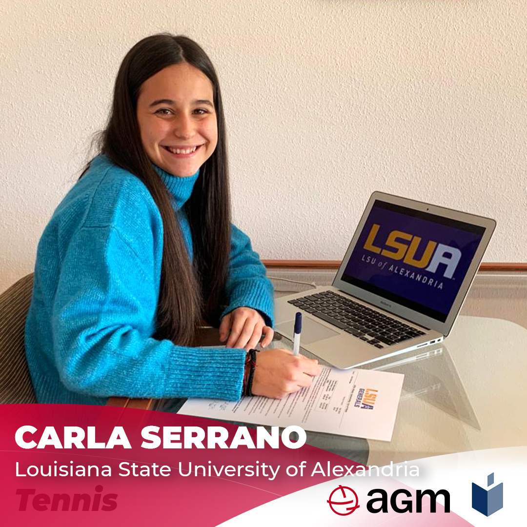 ksspain's tweet photo. La tenista Carla Serrano se ha comprometido con Louisiana State University of Alexandria🇺🇸🎾 gracias a una doble beca🔝 Carla se une a las #Generals con quienes competirá en la Red River Athletic Conference🏆💥 mientras lo compagina con la carrera📚 ¡A por todas💪 #letsgoA https://t.co/kzGNcUUPP6