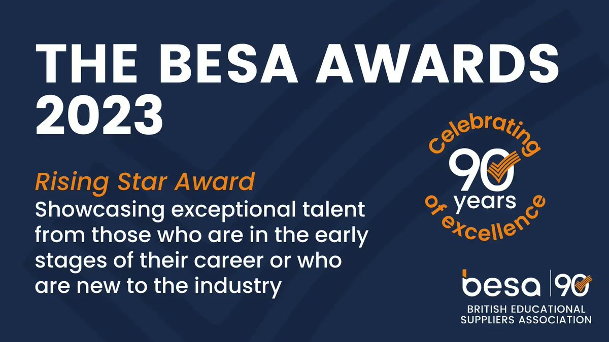 Congratulations to our shortlist for the Rising Star Award #BESAAwards

⭐Robbie Bowed @ReadSolutionsUK 
⭐Chris Bradshaw @thisislanguage 
⭐ Sarah Hales <a href="/HES_orguk/">HES</a> 
⭐Dylan McCrimmon <a href="/JoskosTraining/">Joskos IT Training</a> 
⭐Andrew Ridgway <a href="/Everybodycount2/">Everybodycounts Ltd</a> 

Full shortlist: buff.ly/44GIPJv