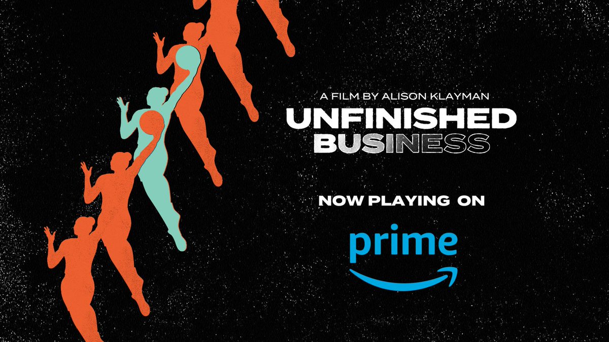 WNBAFilm's tweet photo. Drumroll, please! 🥁

UNFINISHED BUSINESS, the definitive @WNBA documentary unfolding the rich, 25-year history of the groundbreaking league via the pioneering @nyliberty, is now streaming on @PrimeVideo! #WNBATwitter 🏀

Watch here: https://t.co/4ZIxmyxB1F https://t.co/104cTSdSi8