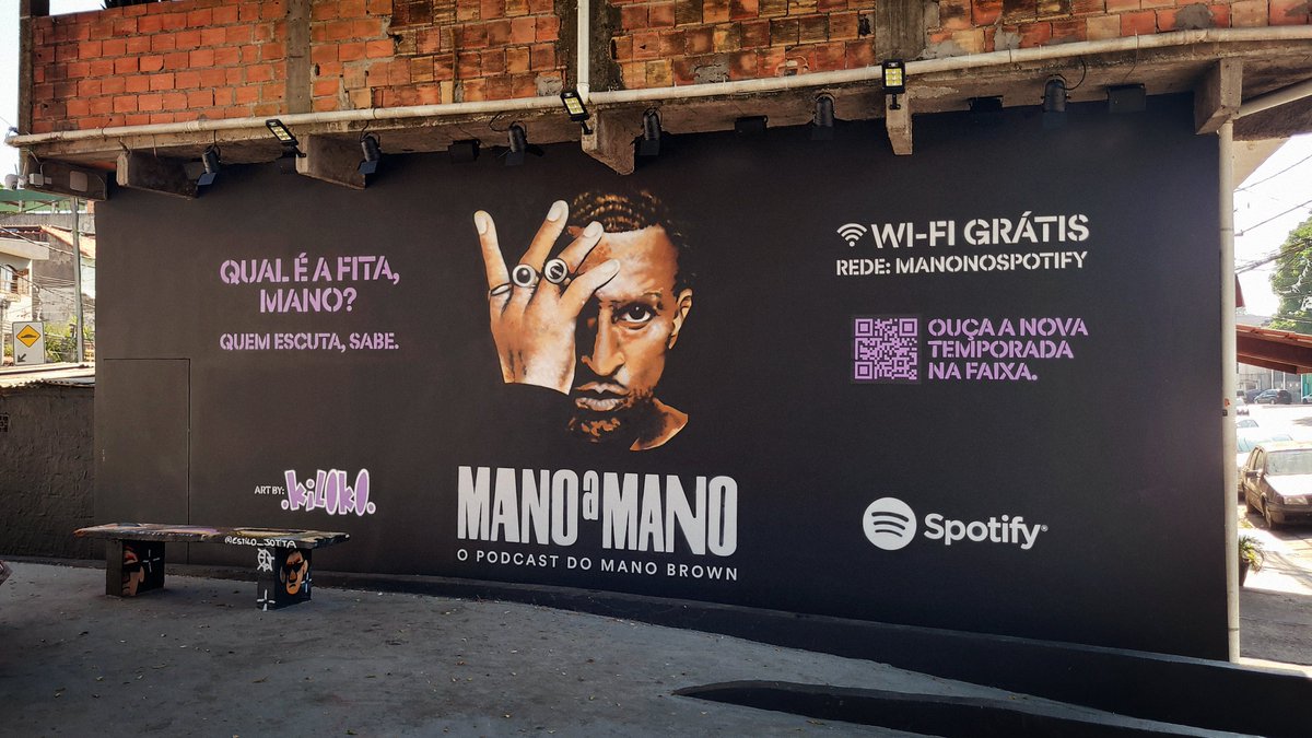 Spotify Brasil (@spotifybrasil) on Twitter photo Sabe qual é a boa? 🔥
Ficar no #ManoAMano lá no Capão Redondo: wi-fi na faixa, trampo do Kiloko e altas fita pra ouvir.
Quem vai chegar? Manda foto aqui pro <a href="/manobrown/">Mano Brown</a> ver.
📍 Mateus de Albuquerque, 36. Sabe qual é a boa? 🔥
Ficar no #ManoAMano lá no Capão Redondo: wi-fi na faixa, trampo do Kiloko e altas fita pra ouvir.
Quem vai chegar? Manda foto aqui pro <a href="/manobrown/">Mano Brown</a> ver.
📍 Mateus de Albuquerque, 36.