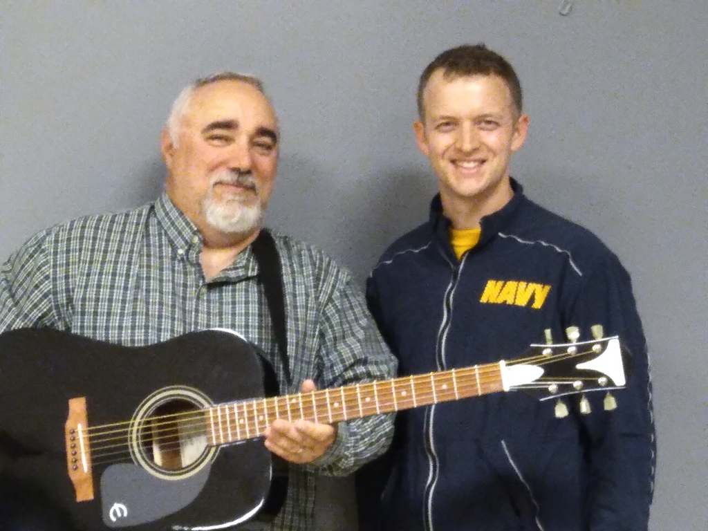 Congratulations to Mike, the first student of the Virginia Beach chapter, on graduating from the Guitars for Vets program! Mike, we thank you for your service! We hope you are enjoying your brand new guitar.
