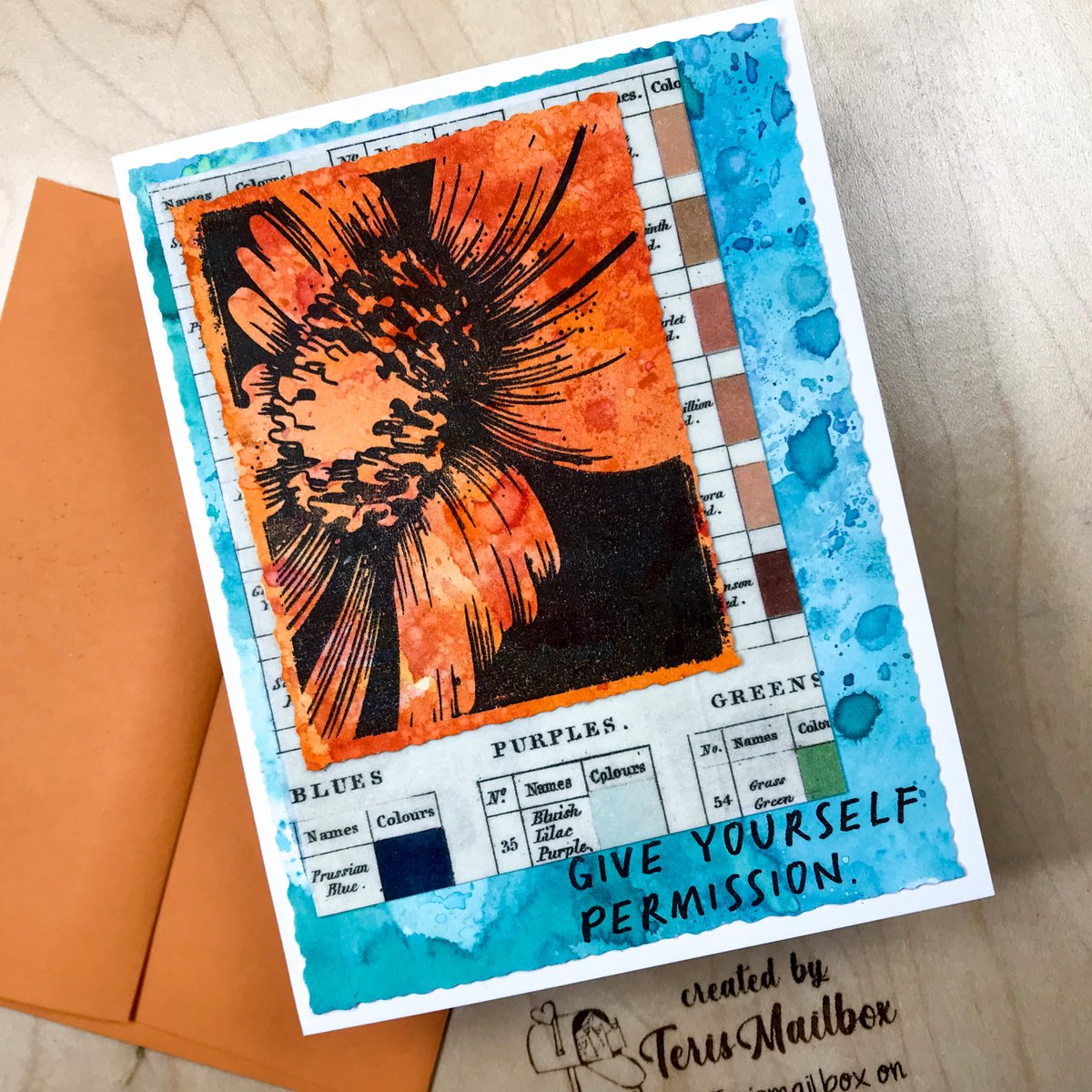 🧡🌸 NEW #timholtzstamps Bold Botanicals mounted to a larger panel covered w/ Ideology Collage Paper Palette + a sentiment from #timholtz Noteworthy stamp set

✂️ #handmade by @terismailbox

#botanicals #crafts #DIY #mixedmedia #onlineshopping #stampersanonymous