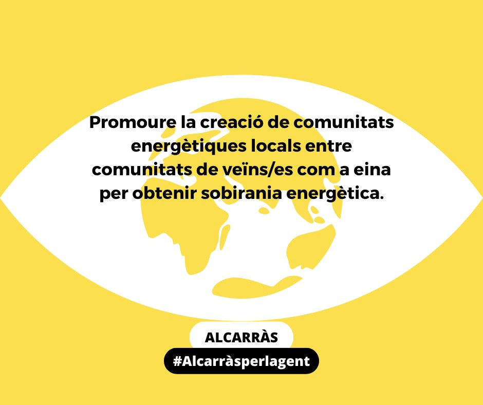 ▶️ EL NOSTRE PROGRAMA: n9.cl/ercalcarras En ell hi trobaràs el projecte de poble en què creiem ✊. 

Avui us presentem una altra proposta:
