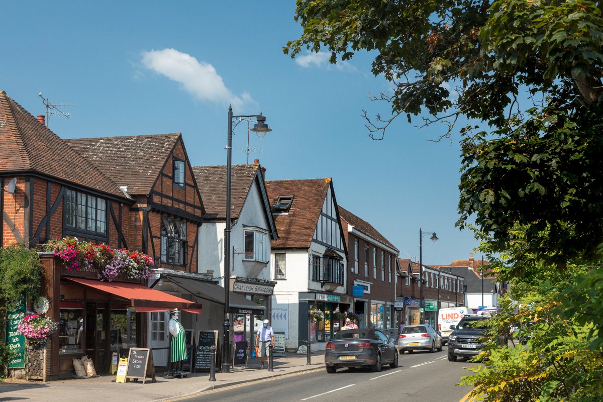 VisitSEEngland's tweet photo. May is #NationalWalking month 👣. Looking to head out for a wander in the beautiful #surreyhills?  Make a stop in Cranleigh, said to be one of the largest villages in England, just a short hop from Holmbury Hill, Winkworth Arboretum, Leith Hill &amp; Tower.
https://t.co/bhJjuRvFEW https://t.co/C5zQQdYS4M