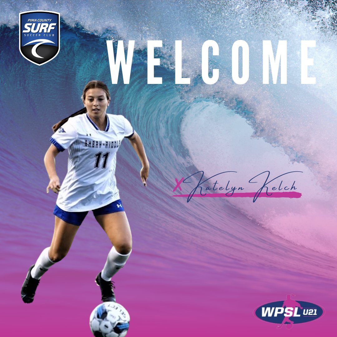 PimaSurfU21WPSL's tweet photo. Catalina Foothills standout Katelyn Kelch is another local talent joining Surf this summer. Kate won every accolade Tucson has to offer during her time here. She played all 22 games last year as a Sophomore and starting 20 of them @ERAUAZWSoccer. Welcome Kelch! #BewareTheWave https://t.co/DIYmVcfoXT