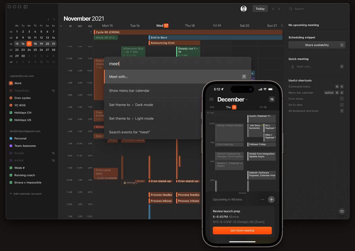 amirknows's tweet photo. 7 years ago Microsoft acquired and shut down @Sunrise. I've been looking for a replacement ever since. Now I've found it: @Cron is the most beautiful and functional calendar app today. A delight. https://t.co/IB2TAGYcus
