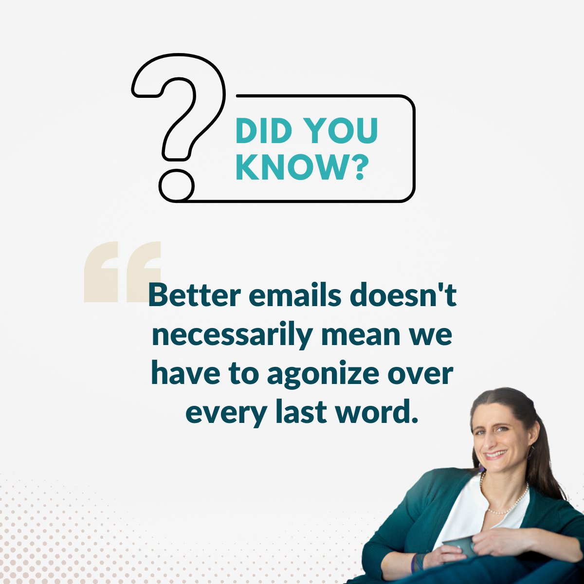 PivotGround's tweet image. Better emails doesn&apos;t necessarily mean we have to agonize over every last word. 
#nonprofitleadership #executivedirectors #strategy #boardgovernance #nonprofit #funding