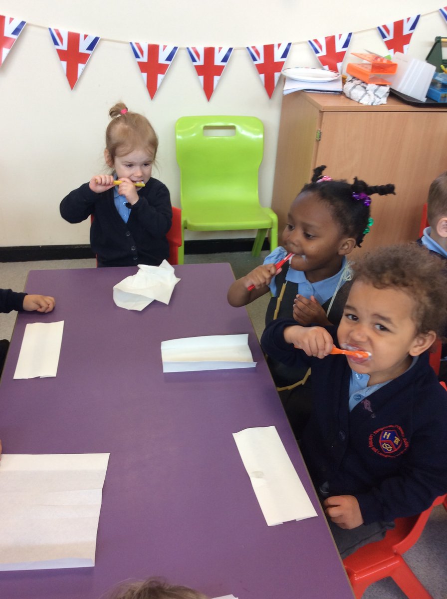 The Cubs have started the Brilliant Brushers scheme. They are following the routine really well and love the Hey Duggee #toothbrushing song.