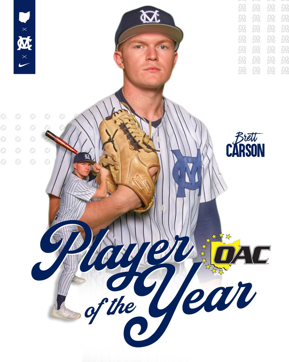 EttaExpress_MC's tweet image. Brett Carson wins OAC Player of the Year!

Hill, Richter, and Valentine round out our 1st Team All-OAC Selections.

Davis and Bonnizzio make second team All-OAC.

Congratulations, fellas!

#EttaExpress | #d3baseball