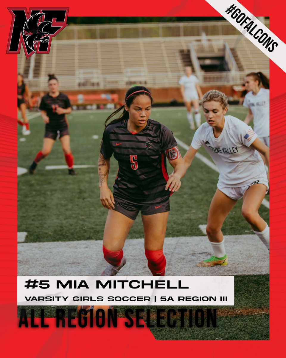 Varsity Girls Soccer  
5A Region 3 | ALL Region Team Members   

#GoFalcons