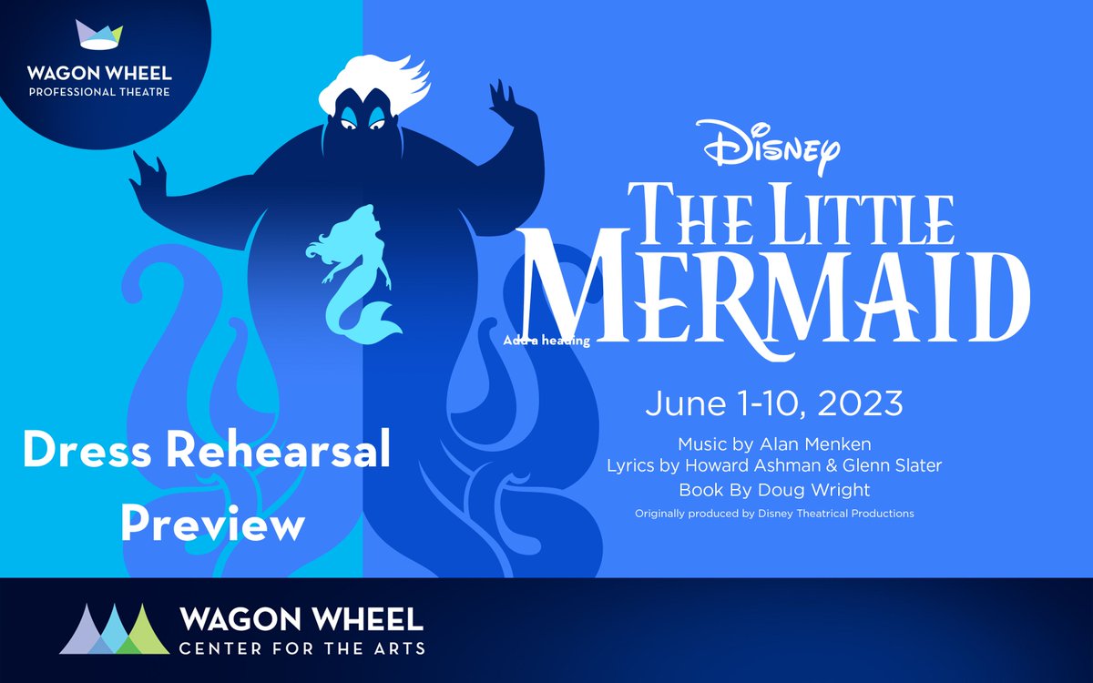 wagonwheelcentr's tweet photo. A SPECIAL INVITATION TO DISNEY'S THE LITTLE MERMAID - DRESS REHEARSAL on Wednesday May 31.
This special viewing of The Little Mermaid Final Dress Rehearsal allows you a behind the scenes experience as the artistic team and company put the final touches on the production. https://t.co/jDzyKXisqN