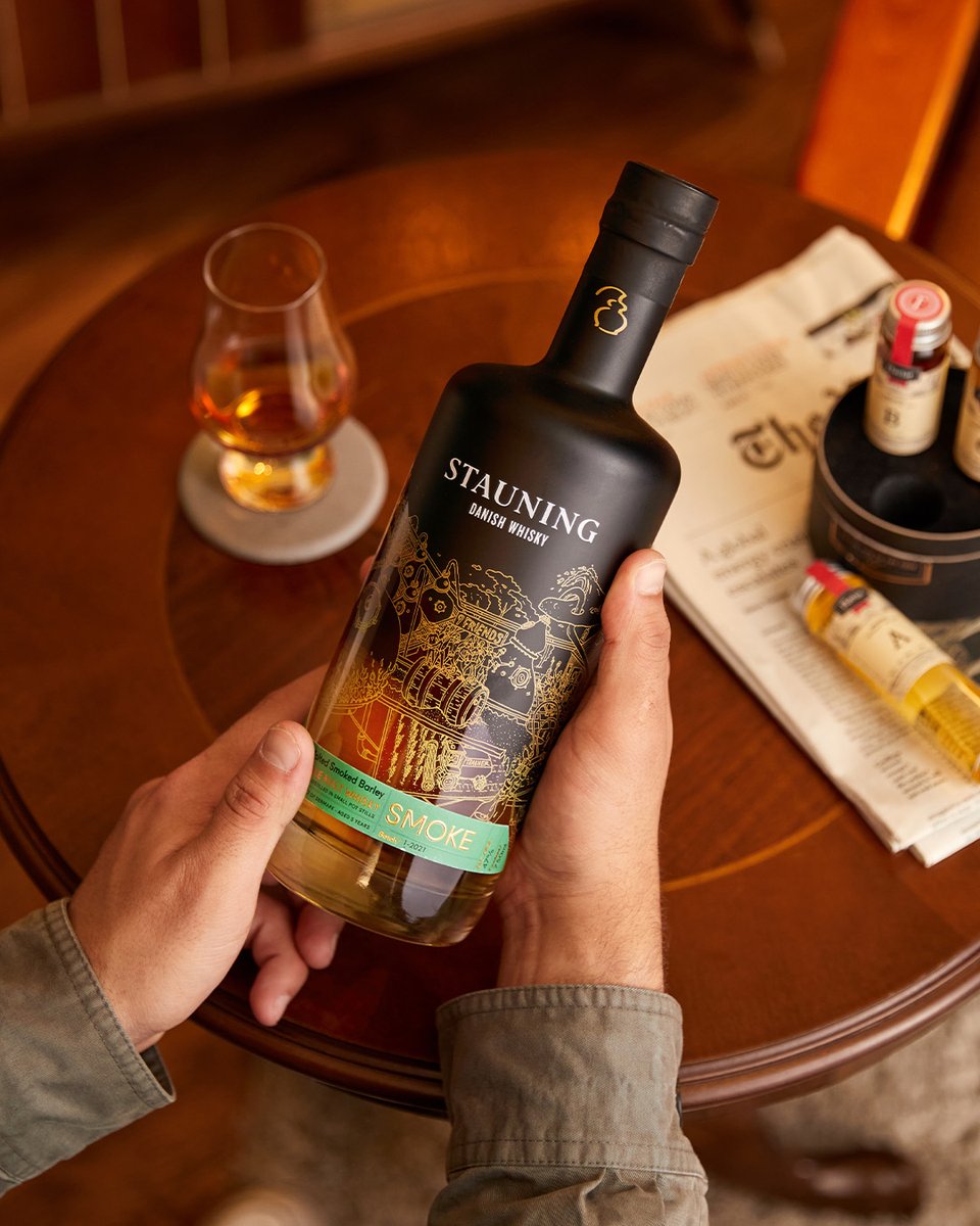 On #FathersDay, give Dad the bold & smoky @stauningwhisky Smoke Danish Whisky. Local peat & heather-smoked hand-grown & malted grains give Stauning a very unique Danish terroir flavor that'll make Dad reign as the “Duke of Danish Distillates!” Gift it 👉to.flaviar.com/3NUGowT