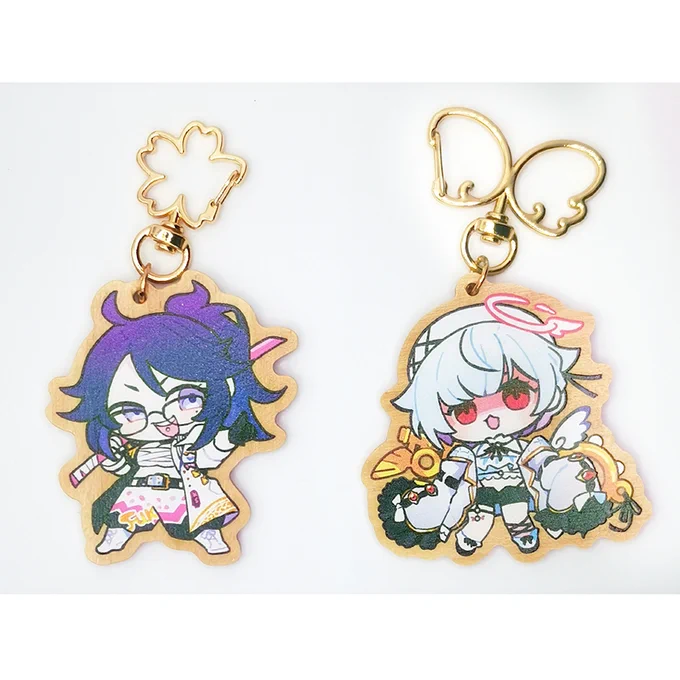 VSh*joJP wooden charms.... I added kson and restocked nazuna a bit. they will be avail in my store once it is reopened on wednesday! standby link 