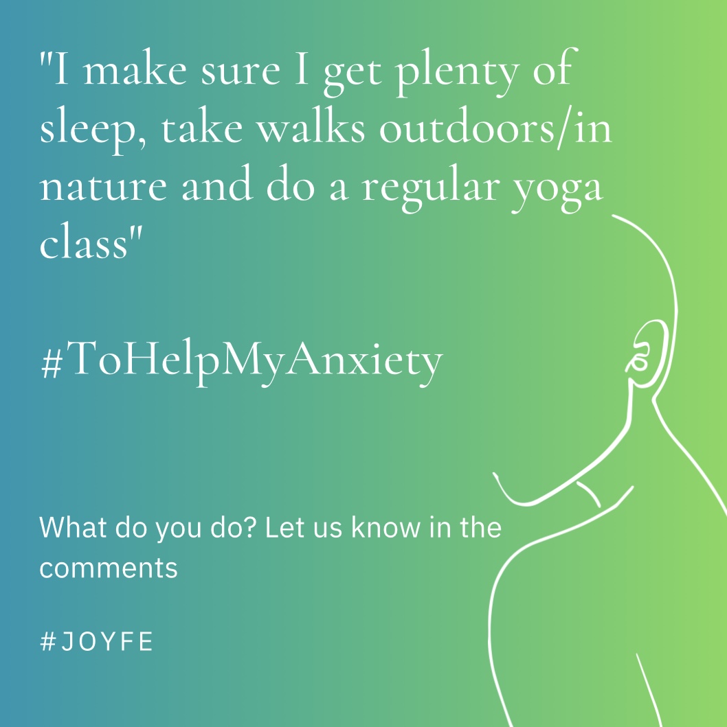 JoyfulFE's tweet photo. Anxiety is the theme of Mental Health Awareness Week 2023

If like me, you live with anxiety, what do you do to keep yourself well? 

#ToHelpMyAnxiety #JoyFE 💛 https://t.co/J4fXDaTKRL