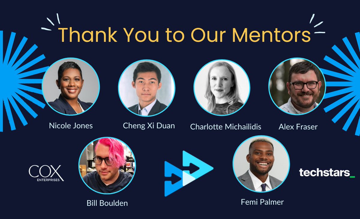 Big shoutout to our six accomplished and supportive mentors! 🎉
We greatly appreciate the valuable guidance and support that you've given us throughout the duration of @Techstars' Impact program. #mentors #AEI #techstars #coxenterprises #thankyou #techstarsimpact