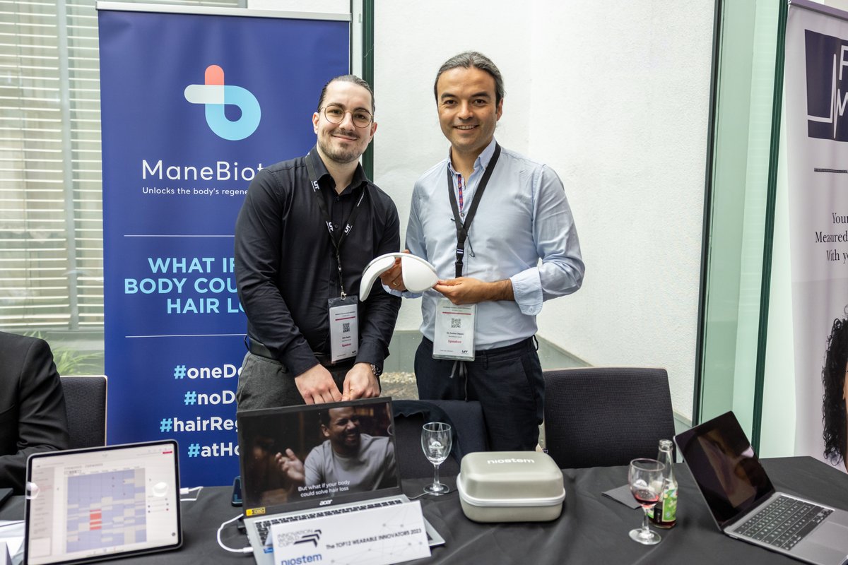 niostem's tweet image. the @niostem  team at the @WearableTech  Technology conference 2023.