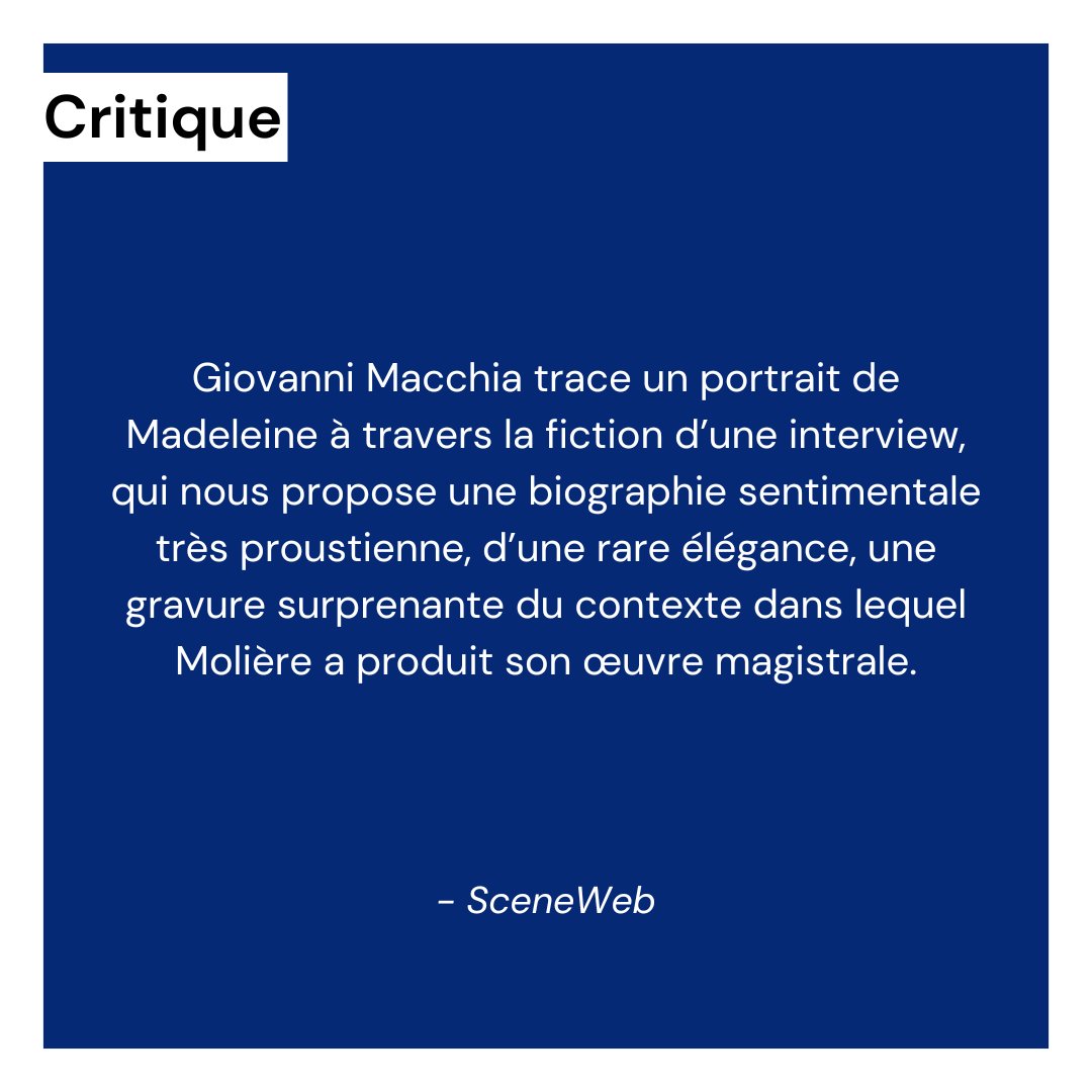 Les médias en parlent ! 

Jeudi, nous avons cédé la parole aux critiques sur Le Silence de Molière sur notre compte Instagram. 🎙️

Retrouvez les textes complets en lien sous notre publication. 

Et vous qu'en avez-vous pensé ? 🤔
instagram.com/p/CsG3s6yo7pZ/