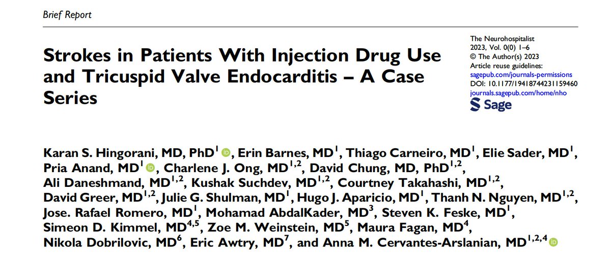 BU/BMC Neurology (@bmcneurology) on Twitter photo Strokes in Patients With Injection Drug Use and Tricuspid Valve Endocarditis – A Case Series
@karanhingorani2 <a href="/Quixoticdoc/">Anna Cervantes-Arslanian, MD</a> <a href="/chungmdphd/">David Chung</a> <a href="/ksuchdev/">Kushak Suchdev</a> @CourtneyTakaha1 <a href="/DavidGr68804909/">David Greer</a> <a href="/hugoapariciomd/">Hugo J. Aparicio, MD, MPH, FAHA</a> <a href="/JRafaelRomeroMD/">Jose Rafael Romero, MD</a> <a href="/NguyenThanhMD/">Thanh Nguyen 🇺🇦</a> <a href="/AbdalkaderMD/">Mohamad AbdalKader</a> E. Barnes, S. Feske Strokes in Patients With Injection Drug Use and Tricuspid Valve Endocarditis – A Case Series
@karanhingorani2 <a href="/Quixoticdoc/">Anna Cervantes-Arslanian, MD</a> <a href="/chungmdphd/">David Chung</a> <a href="/ksuchdev/">Kushak Suchdev</a> @CourtneyTakaha1 <a href="/DavidGr68804909/">David Greer</a> <a href="/hugoapariciomd/">Hugo J. Aparicio, MD, MPH, FAHA</a> <a href="/JRafaelRomeroMD/">Jose Rafael Romero, MD</a> <a href="/NguyenThanhMD/">Thanh Nguyen 🇺🇦</a> <a href="/AbdalkaderMD/">Mohamad AbdalKader</a> E. Barnes, S. Feske