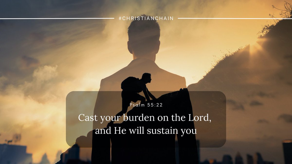 TCCFOfficial's tweet image. Feeling weighed down? Having a rough day? week? month? year? decade? 

Remember to cast your burdens on the Lord. He's always there to listen and lift you up. 

#Faith #Strength #Hope #Psalm55 #ChristianChain