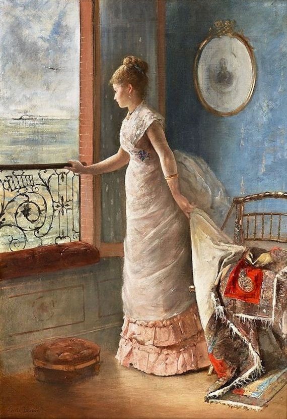 longvictorian2's tweet photo. Room with a view by Charles Louis Verwee (Belgian artist, lived 1832–1882). 

“The world,” she thought, “is certainly full of beautiful things, if only I could come across them.” E.M. Forster, A Room with a View. https://t.co/EtDvF9m9FX