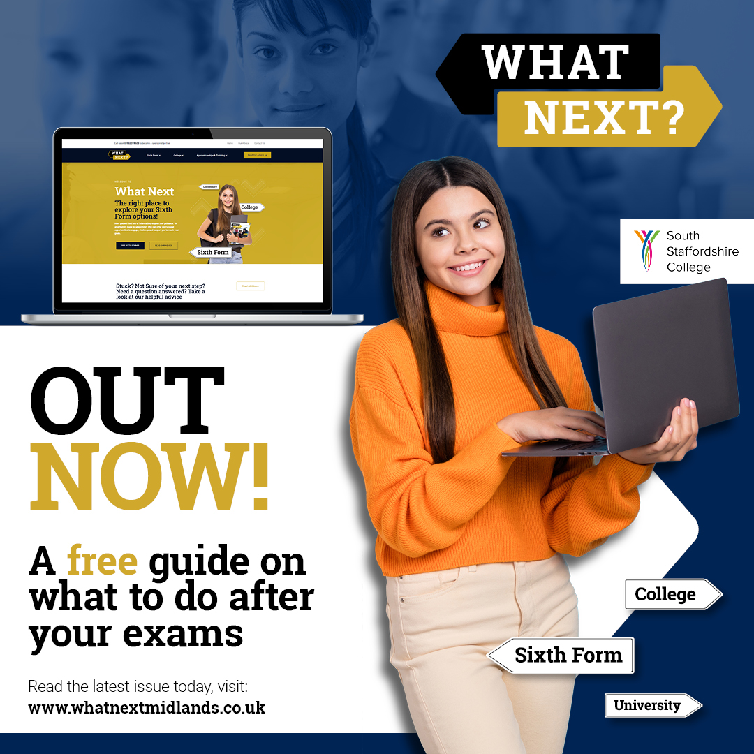 AndyTBSSSC's tweet photo. southstaffs: RT @ExpressandStar: What Next? magazine is a comprehensive guide that looks at the options available to post-16 and post-18 students, giving an insight into colleges, apprenticeships, training, sixth forms and universities. Out now!👇 … https://t.co/gduTt9y2po