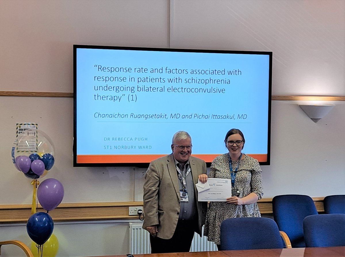 And the winner is . . . Dr Rebecca Pugh!
It was a tough decision for our judging panel with clear presentations, confident answering of questions and links made to professional practice from all participants.  #mpft #journalclub #coretrainee