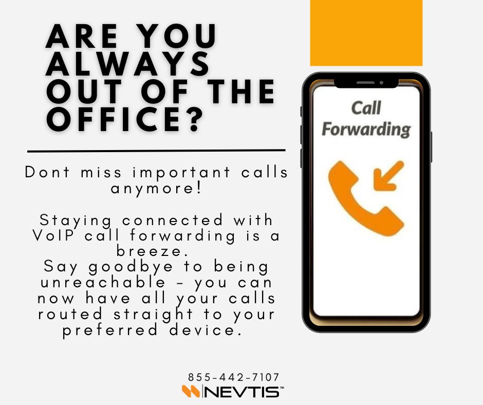 NevtisConnect's tweet image. ✅ With VoIP, you&apos;ll always have a direct line to success - no matter where you are! Keep in touch with clients and colleagues even when you&apos;re on the go. You can thank us later 😉

 #Nevtis #phonetechnology #nevermissacall