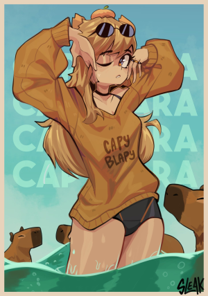Chloecapy's tweet photo. well.. i wanted to change my character from a shapeshifter to a capybara girl, i hope you like it ^^ https://t.co/CNx6PGCr2N