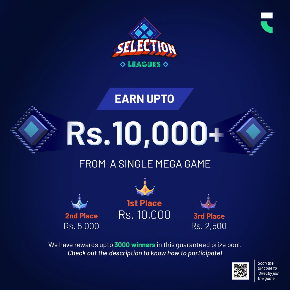 TradewithTL's tweet photo. ๐น๏ธ#SelectionLeagues mega game is live again on #TradingLeagues!
Participate in our Pick 4 | IND20 game, do your research, create a strong portfolio and win:
1) ๐ฅRs 10,000
2) ๐ฅRs 5,000
3) ๐ฅRs 2,500
4) ๐ดUpto 3,000 users will also win something from our prize pool!
So, click here to join now ๐https://t.co/rsknEhoJeq
#StockMarket #Gaming #GameOnTradeOn