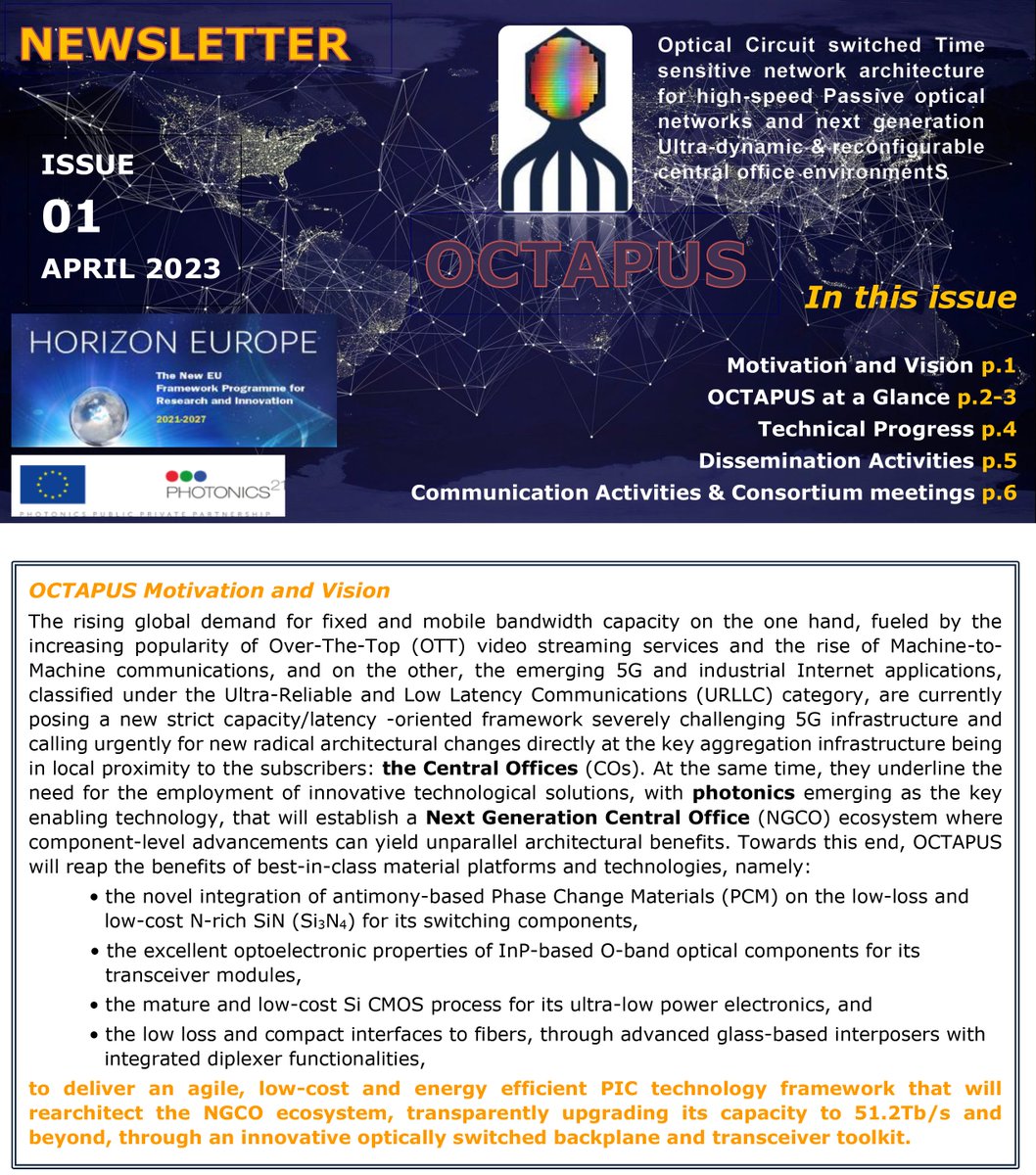 The OCTAPUS EU project has published its first Newsletter, detailing the activities and progress during the first 8 months of the project. For more information, you can download the Newsletter in the following link
octapus-ict.eu/pdf/Newsletter…