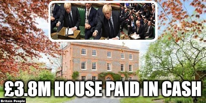 🚨HIGHLY UNUSUAL

🔴BORIS JOHNSON:  HOUSE PAID IN CASH  

▪️Johnson paid £3.8m for 9-bed house in CASH   
▪️AND nobody KNOWS who signed off payment to lawyers?

👉RETWEET if this should be investigated.