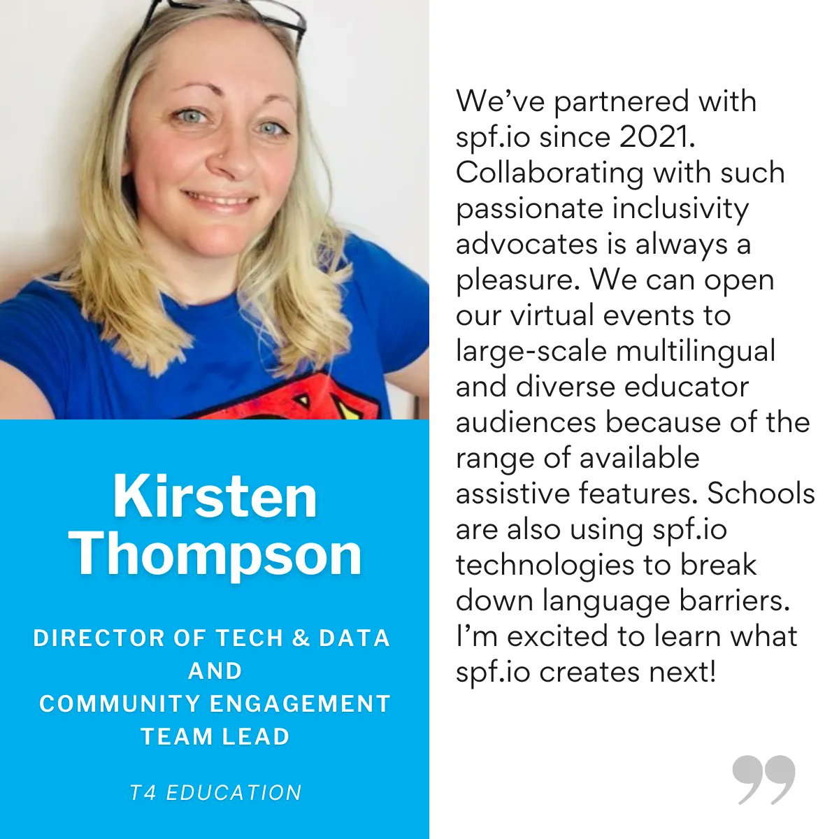 The #TeacherTechSummit was a great opportunity to facilitate a learning experience in various languages for #teachers committed to improving education through technology.
Thank you @iamKirstenT from @T4EduC for your kind words! #EdTech #InclusiveEducation #LanguageAccess