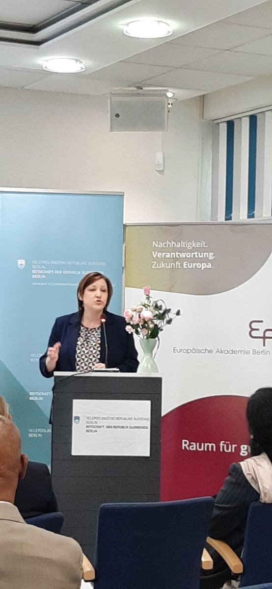 SLOinGER's tweet image. Ambassador @AnaPPetric: "It is becoming clear that climate security is key for our future. Slovenia has been engaging on its promotion for more than a decade." #buildingtrust #securingfuture